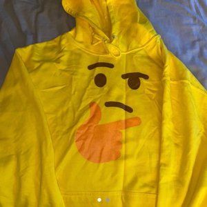 Thinking Face Emoji Hoodie EUC